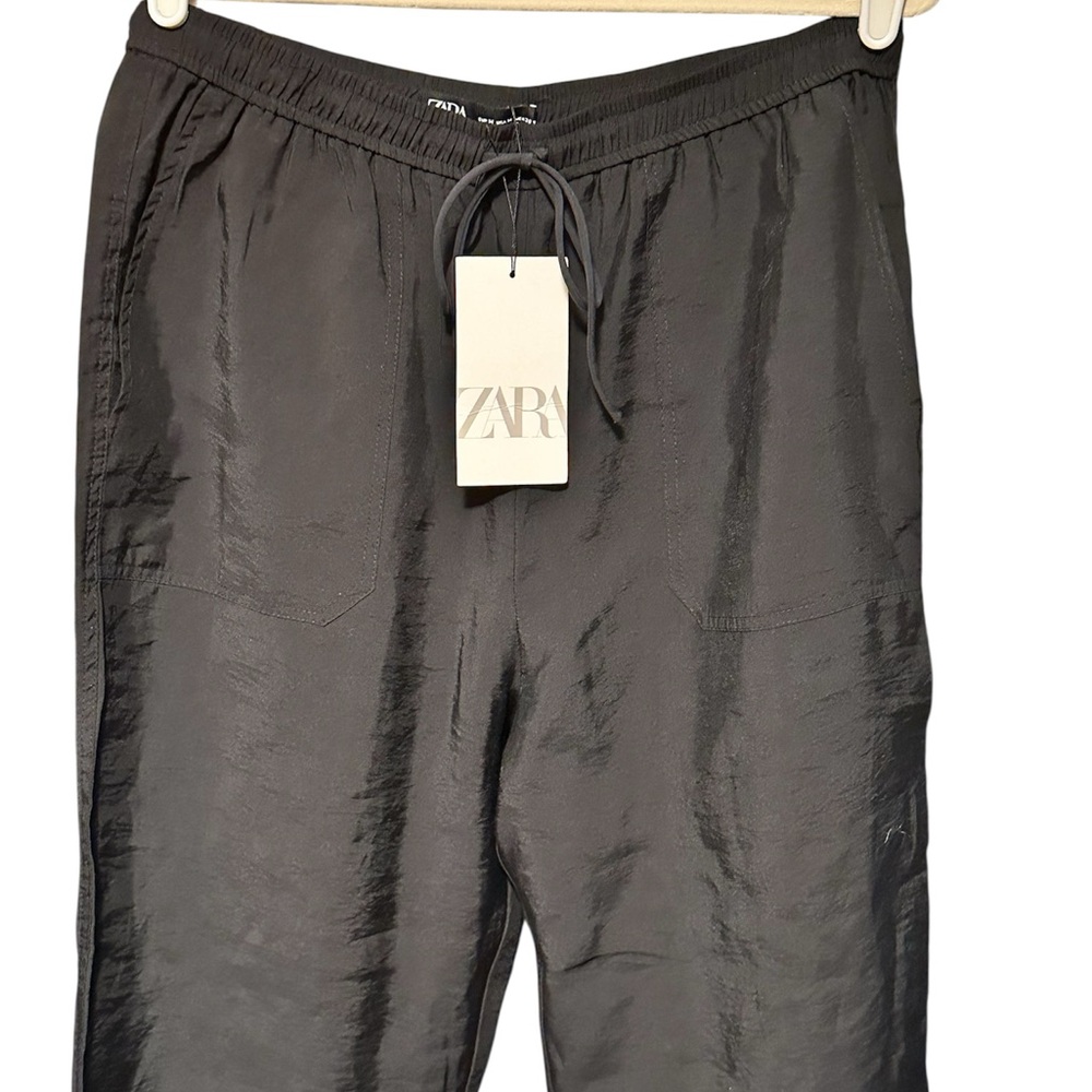 Zara Shimmering Black Trousers